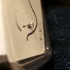 22G_0.6mm Stainless steel cubic zirconia nose ring